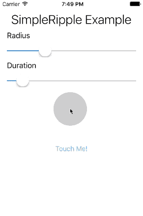 A simple Material Design ripple effect for any iOS view 